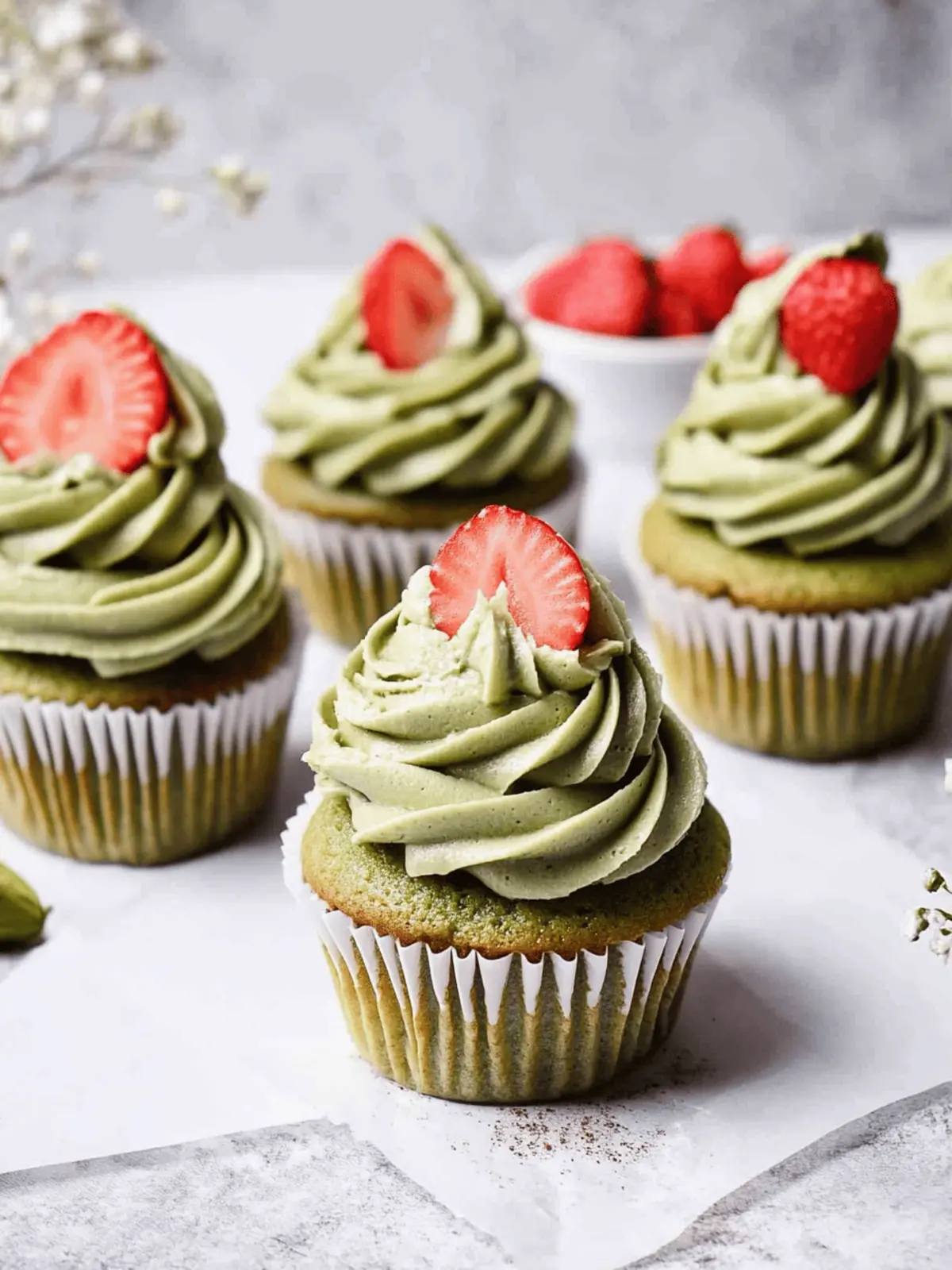 Matcha Cupcakes with Whipped White Chocolate Bliss 4 Matcha Cupcakes with Whipped Matcha White Chocolate Ganache