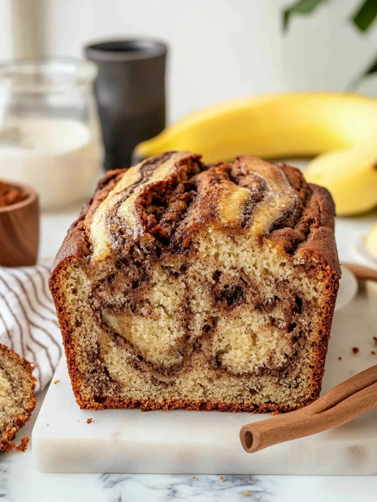 Cinnamon Swirled Banana Bread