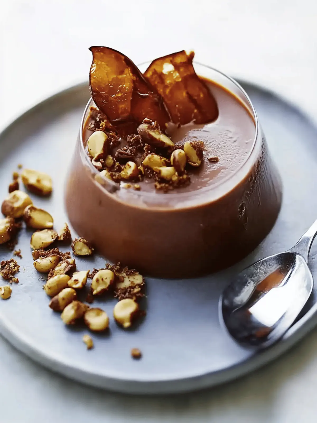 Chocolate Panna Cotta with Spiced Pepita Brittle Delight 4 Chocolate Panna Cotta with Spiced Pepita Brittle