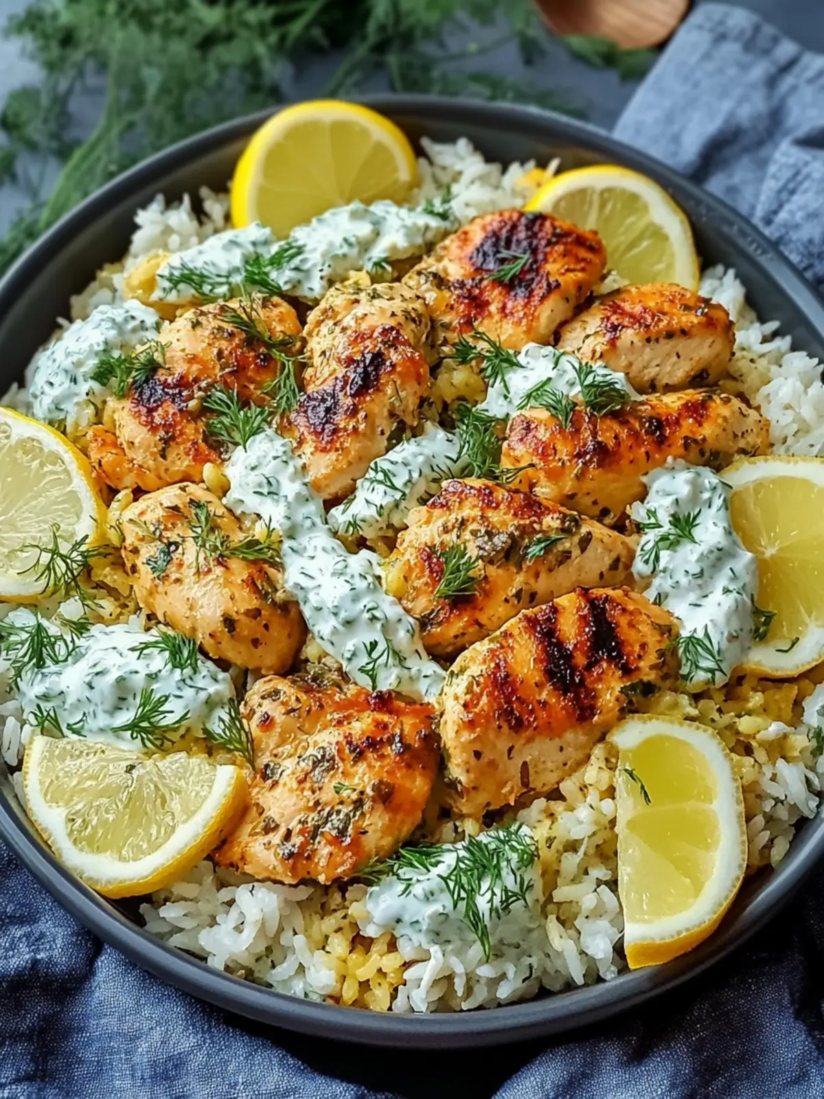 Dump And Bake Chicken Tzatziki Rice for Effortless Flavor