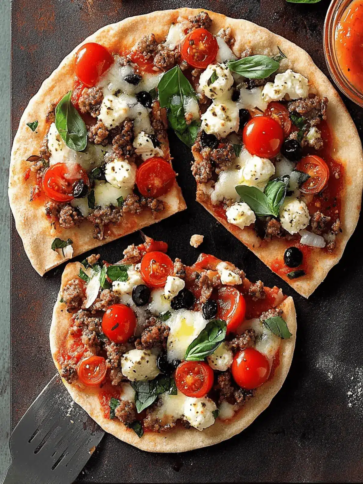Mini Mediterranean Pizza Bliss for a Quick Homemade Treat 2 Mini Mediterranean Pizza