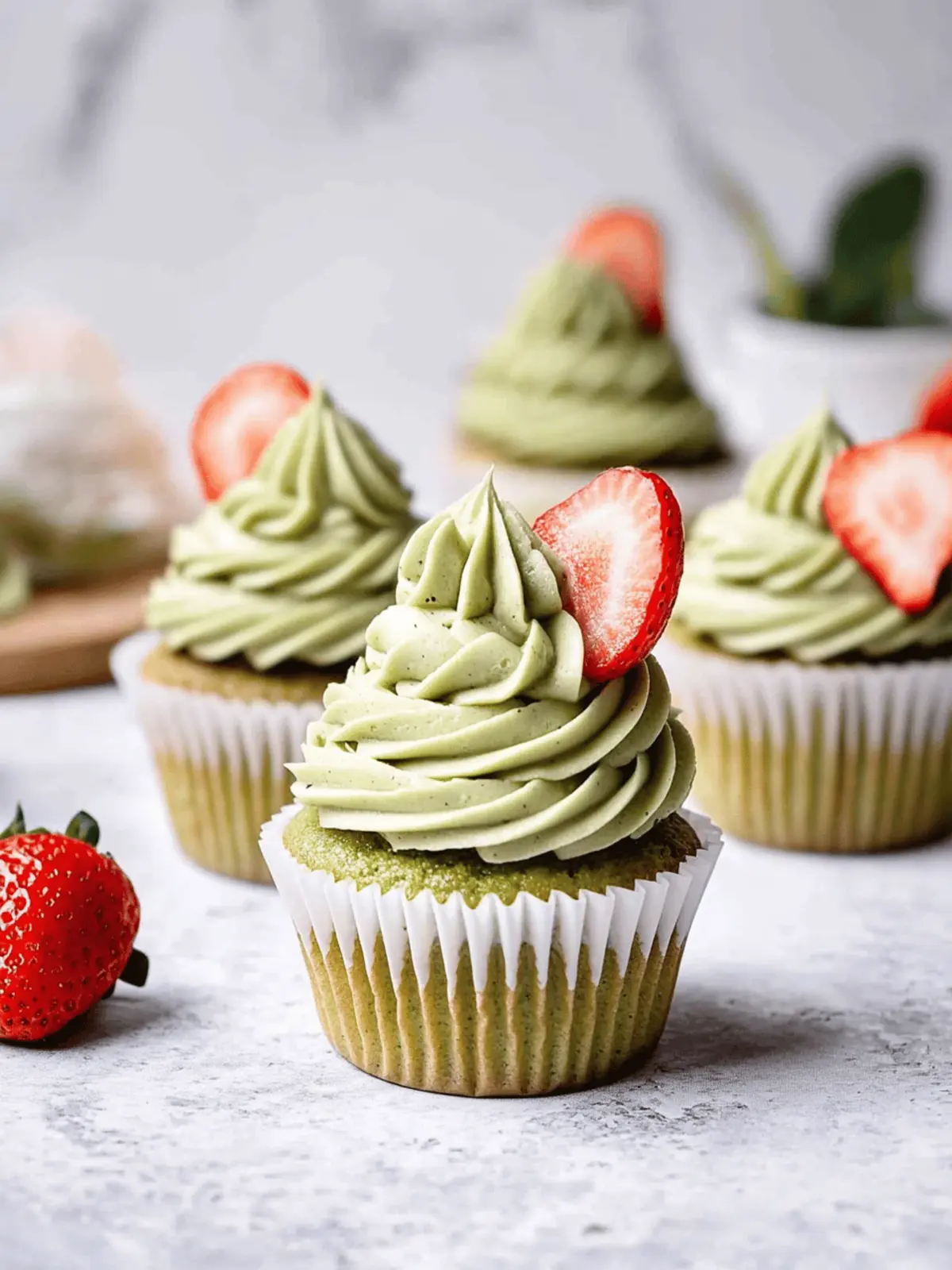 Matcha Cupcakes with Whipped White Chocolate Bliss 2 Matcha Cupcakes with Whipped Matcha White Chocolate Ganache