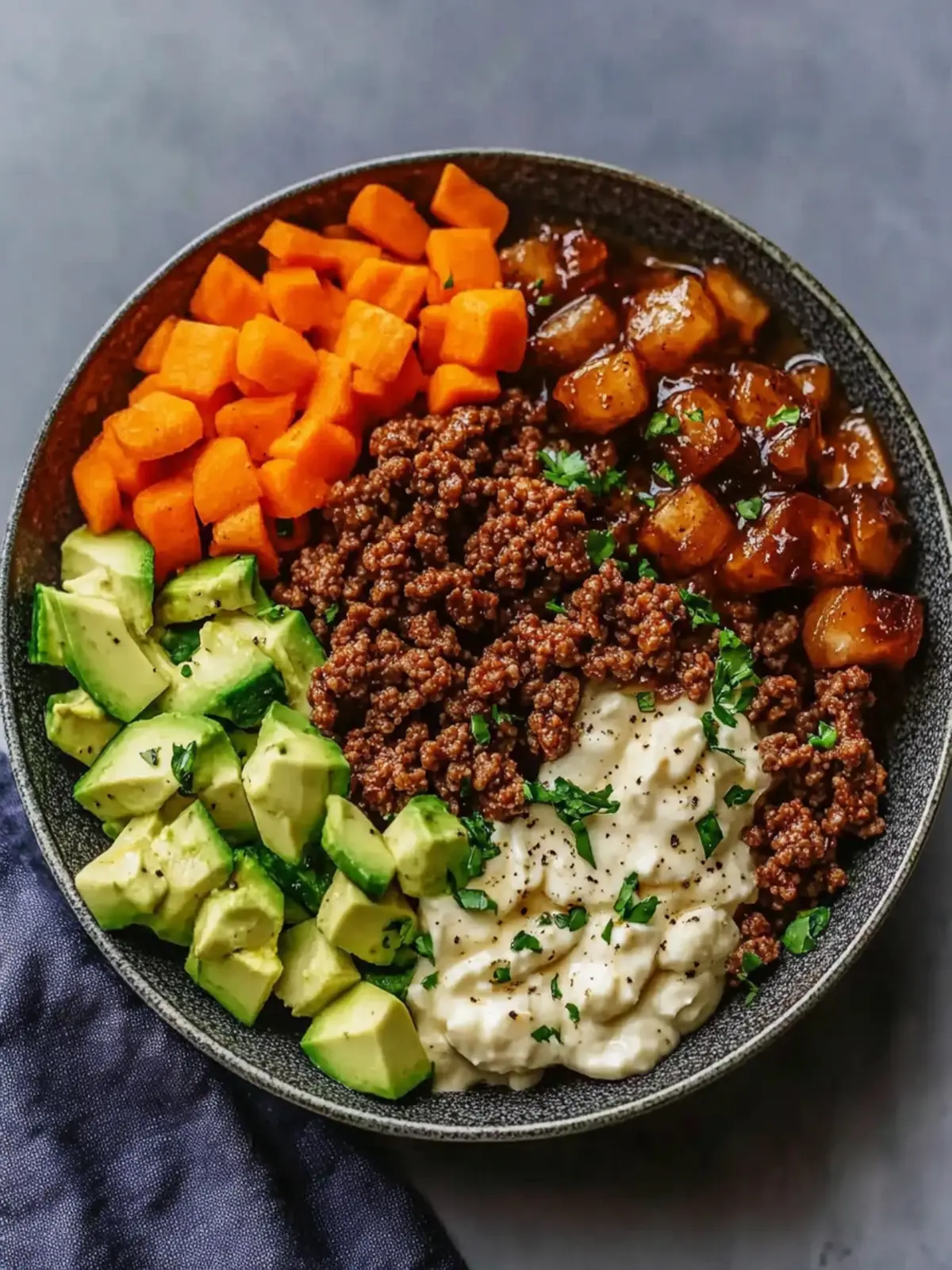 Ground Beef Hot Honey Bowl