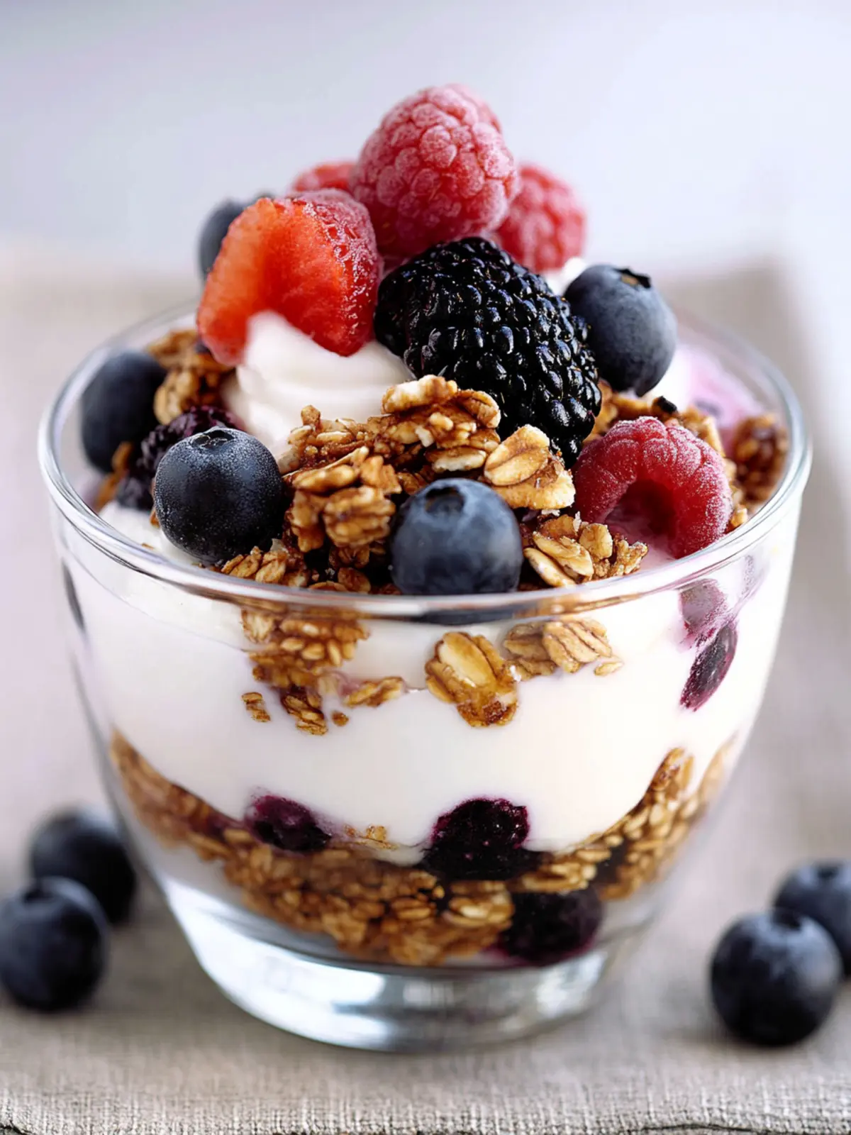 Breakfast berry fro-yo