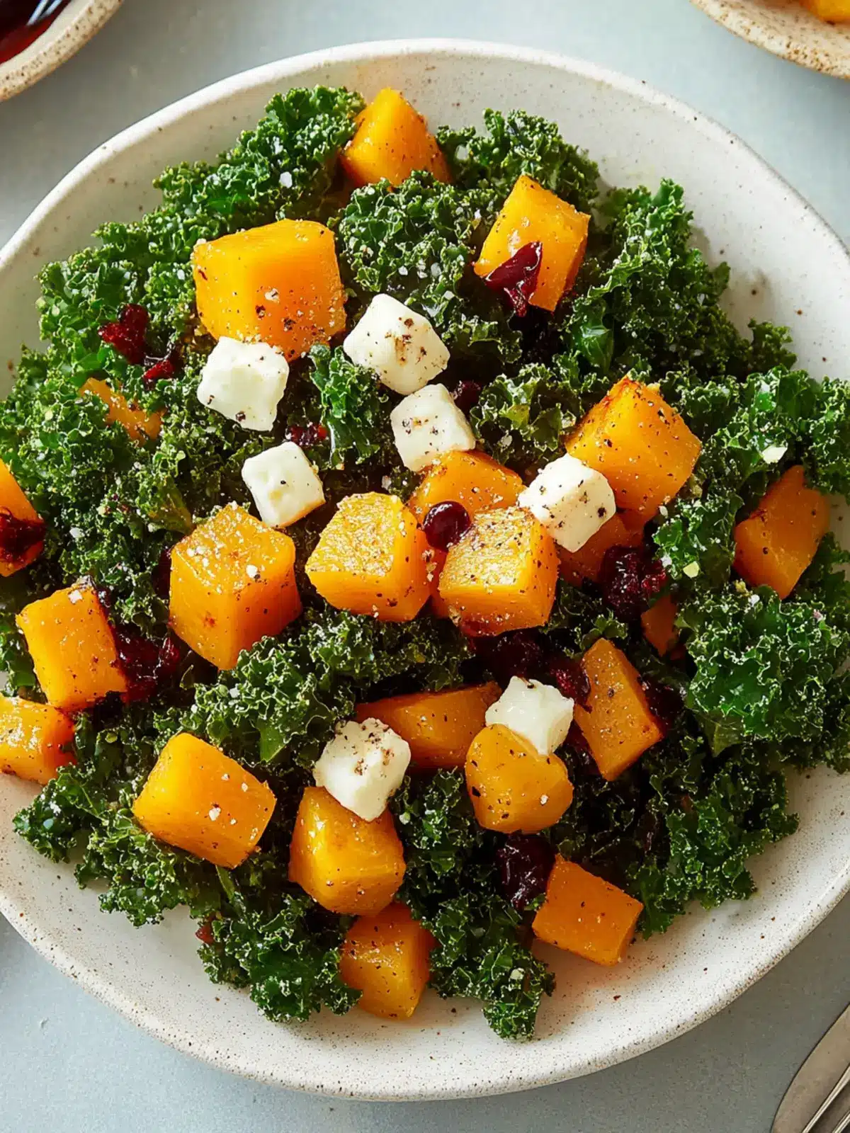 Air Fryer Roasted Butternut Squash & Kale Salad Bliss 2 Air Fryer Roasted Butternut Squash & Kale Salad with Balsamic-Maple Dressing