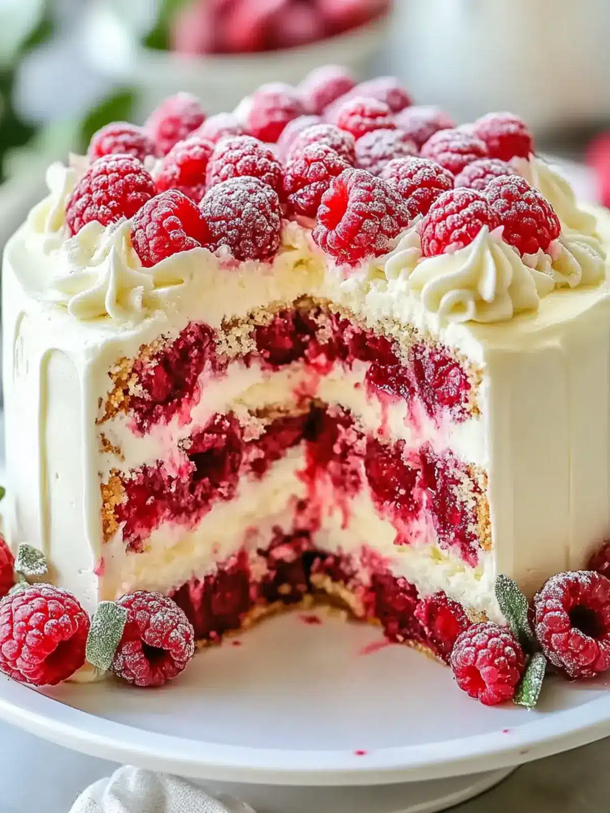 White Chocolate Raspberry Dream Cake : A Heavenly Dessert