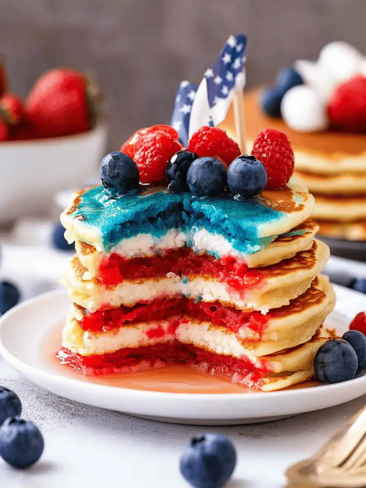 Delicious Red, White, and Blue Pancakes for Your Celebration 4 Red, White, and Blue Pancakes