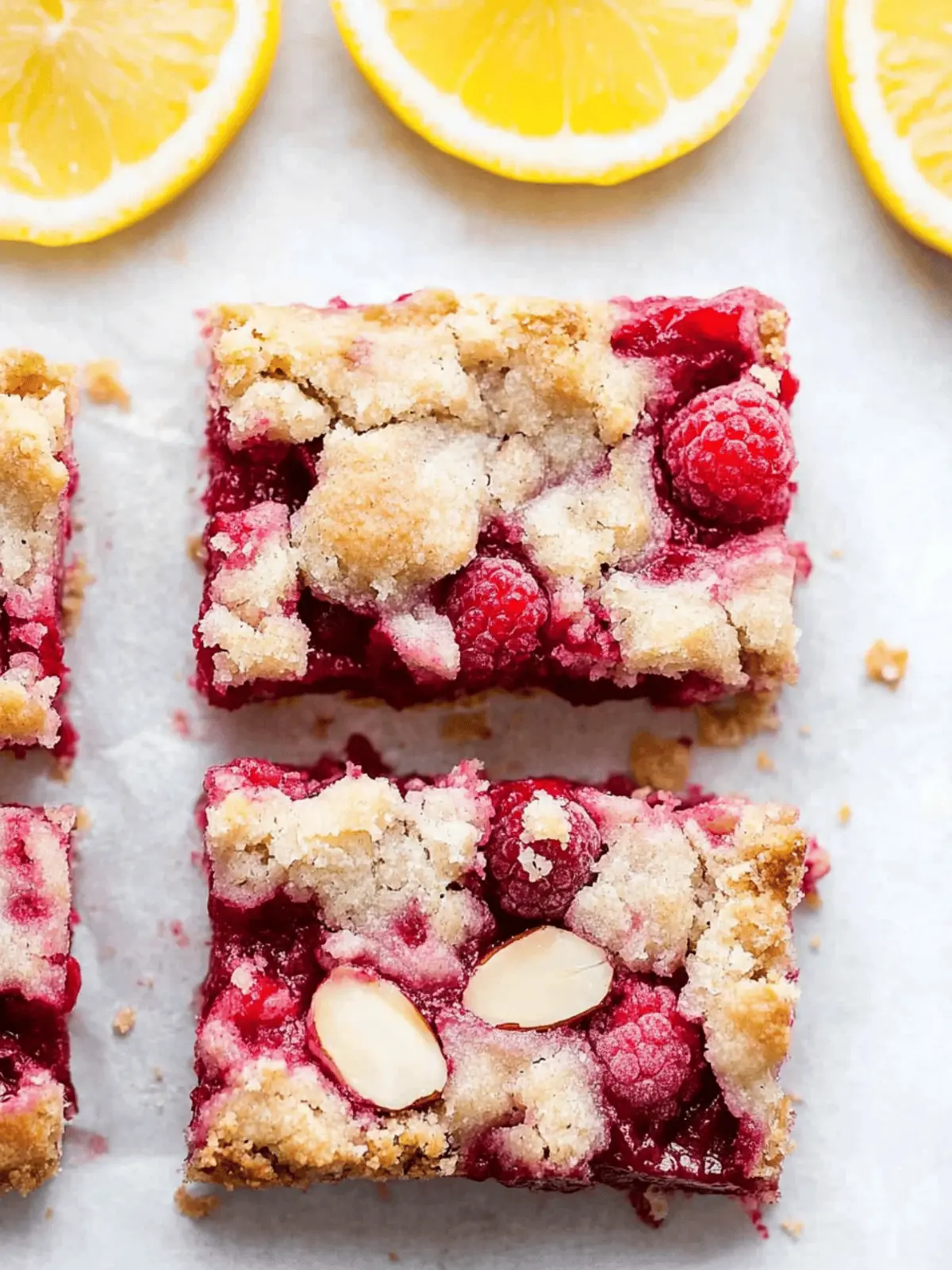 Raspberry Crumb Bars with Almond