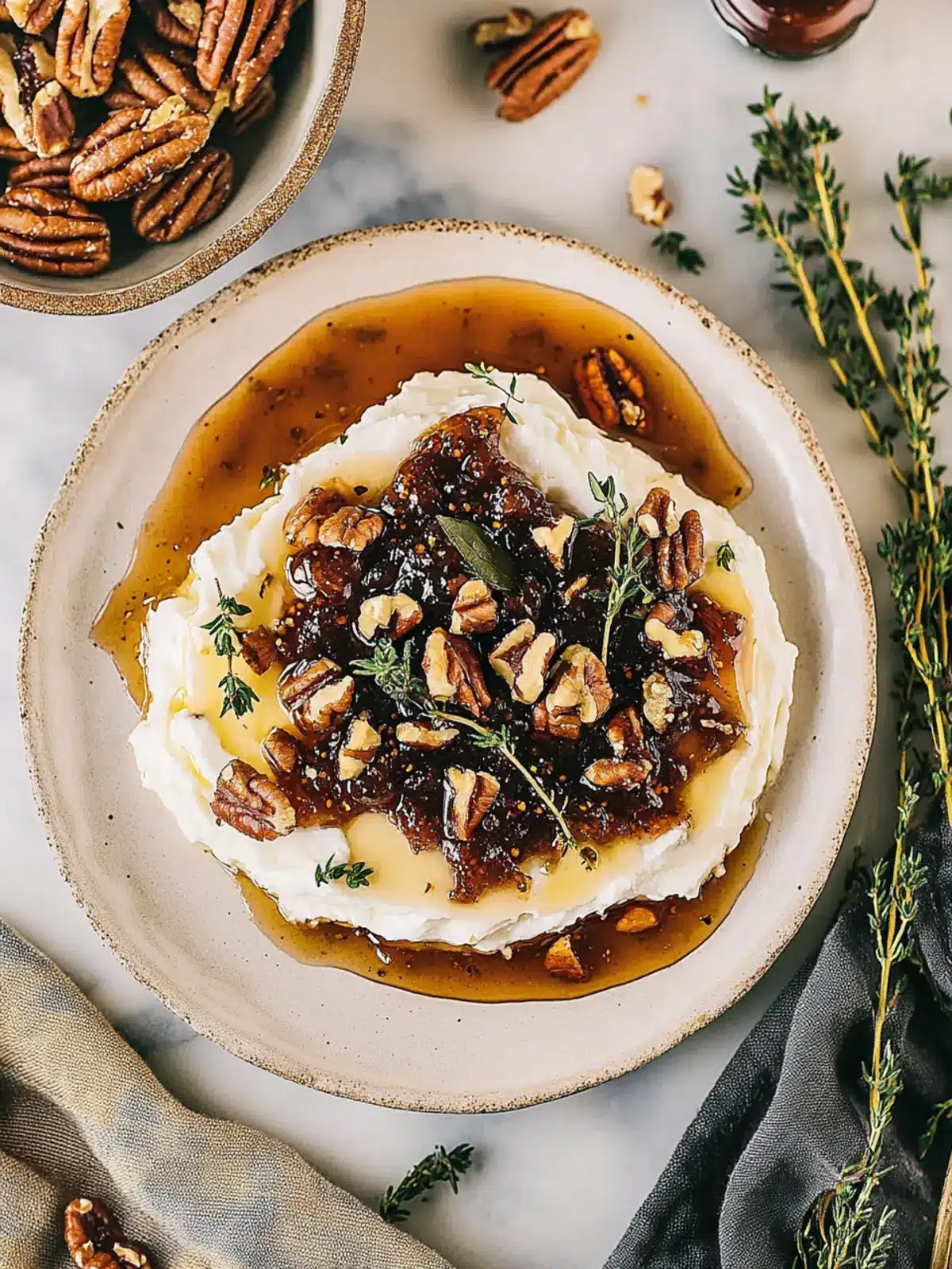 Easy Goat Cheese Appetizer with Fig Jam & Pecans- Crowd friendly appetizers New Year