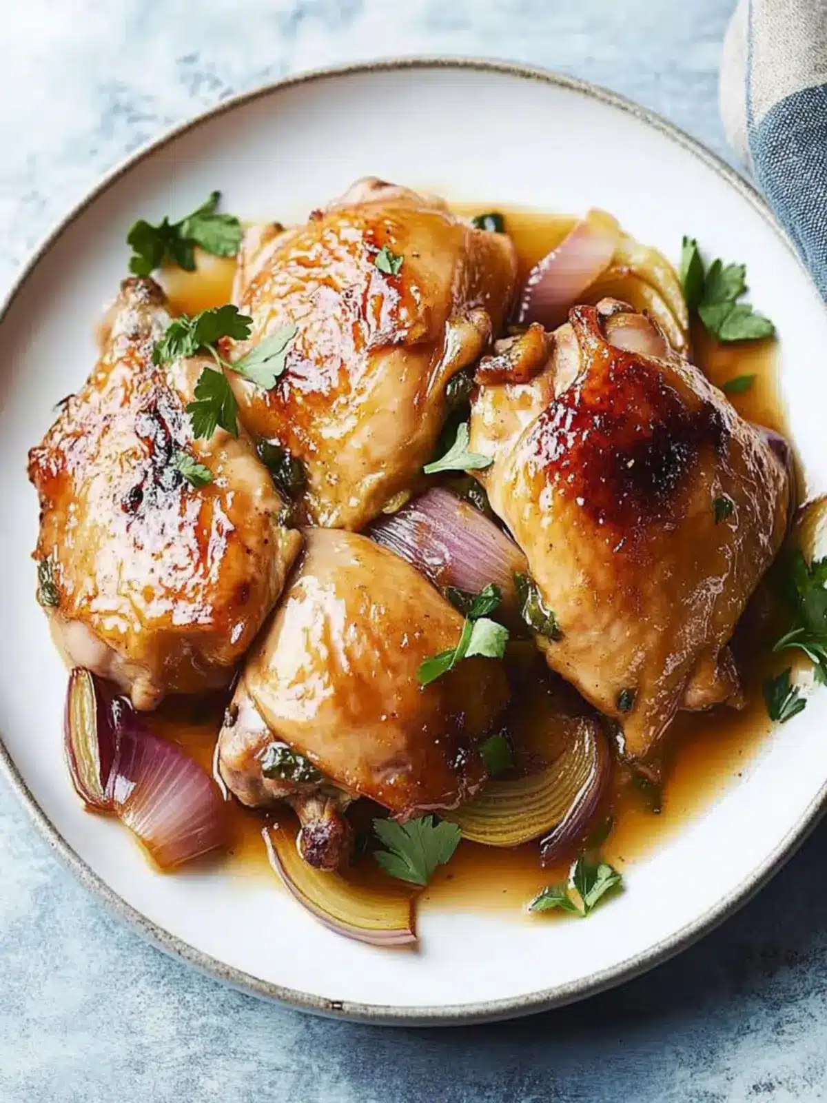 Honey-Glazed Chicken and Shallots