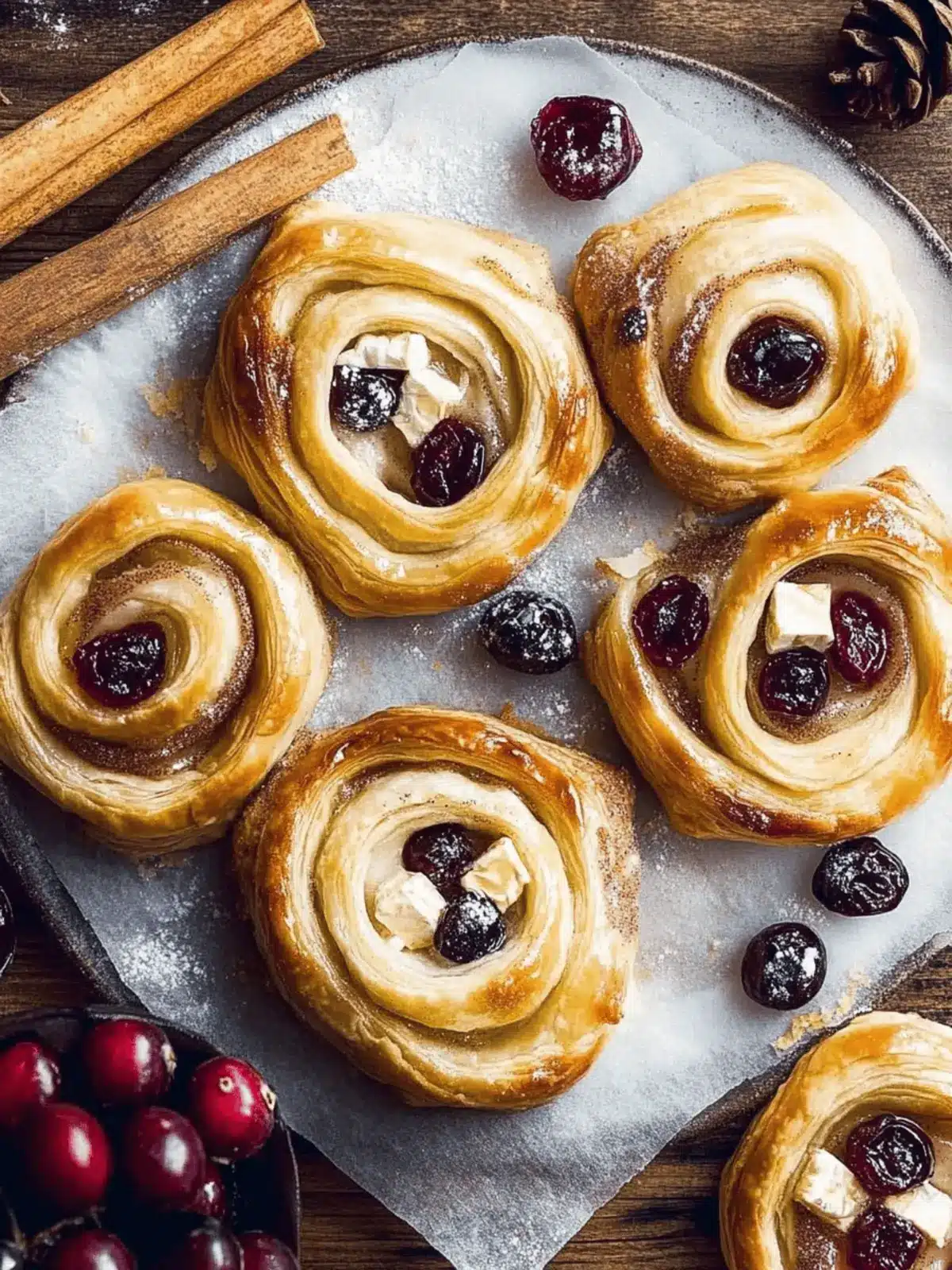 Irresistible Cranberry Brie Cinnamon Puff Pastry Swirls 2 Cranberry Brie Cinnamon Puff Pastry Swirls