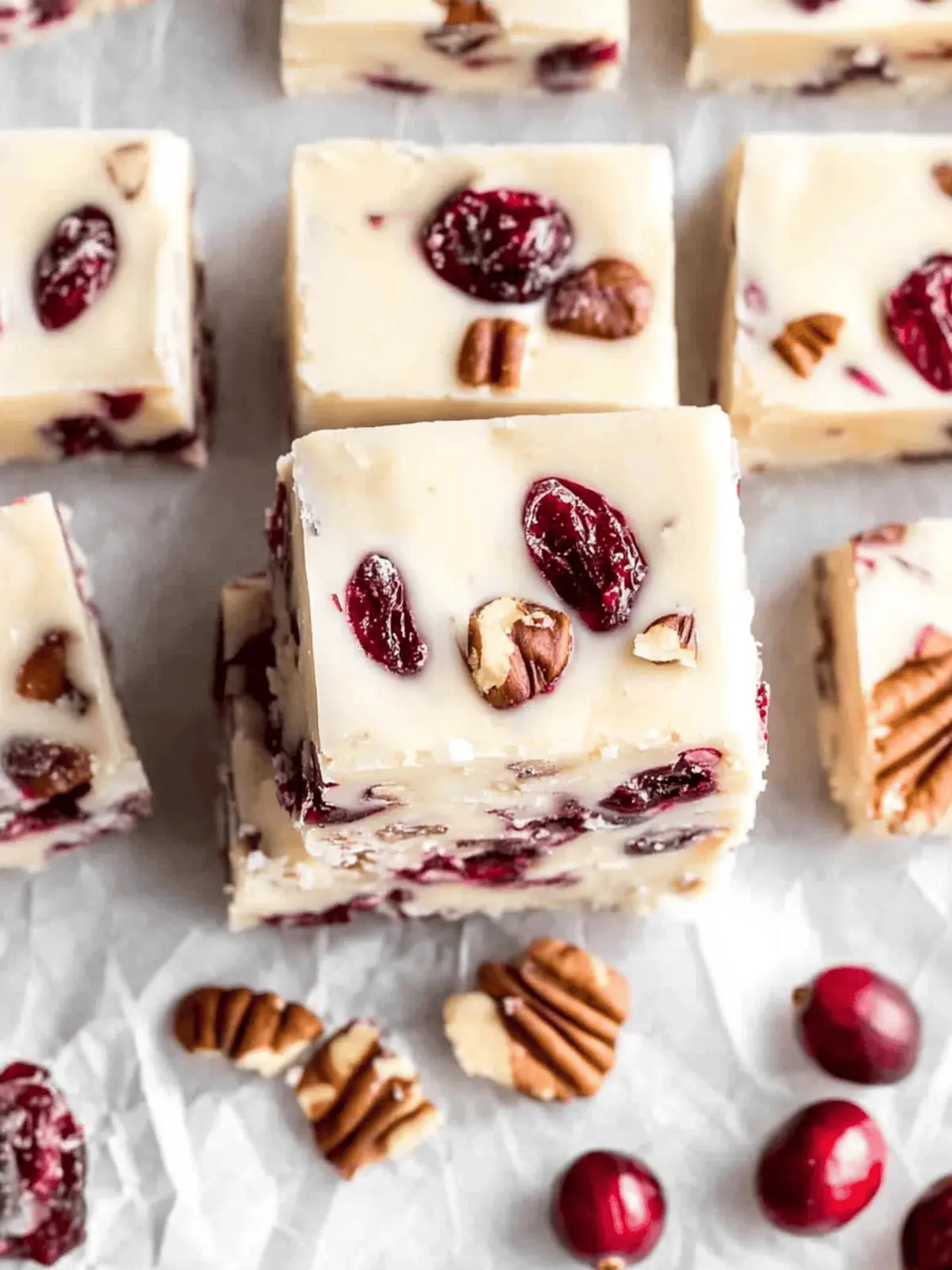 Decadent White Chocolate Cranberry Pecan Fudge Delight 3 White Chocolate Cranberry Pecan Fudge