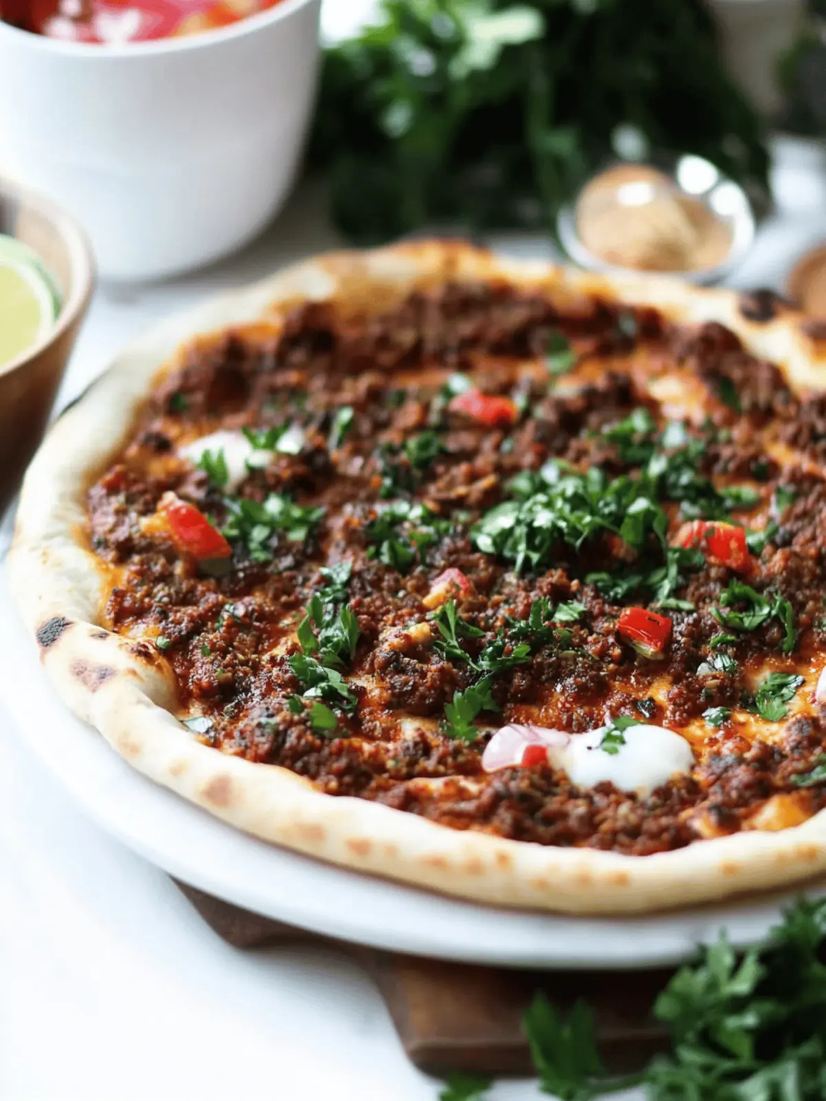 Lahmacun   Turkish Flatbread