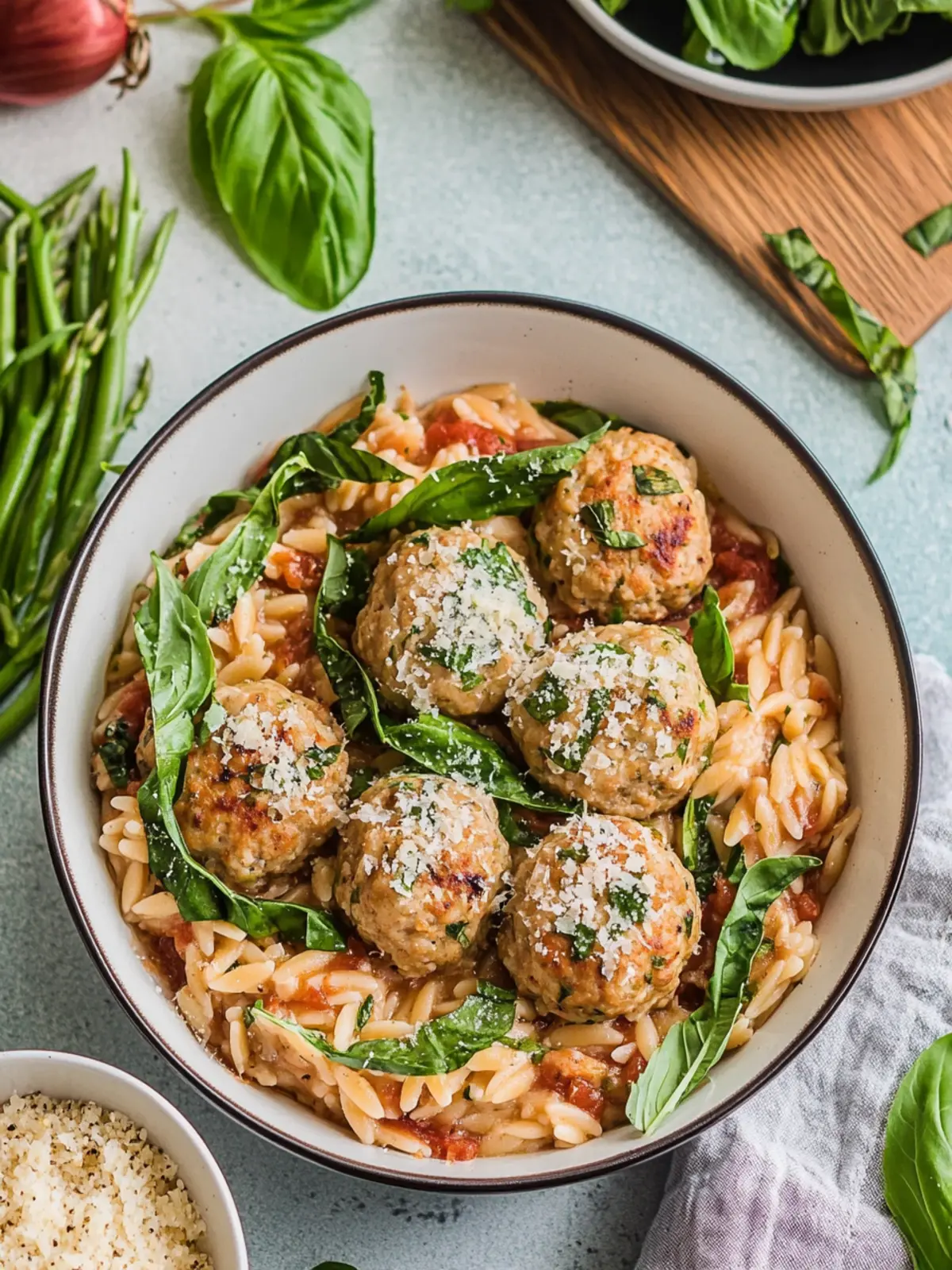 Delicious Tuscan Meatballs with Creamy Orzo You ll Love 2 Tuscan Meatballs with Creamy Orzo