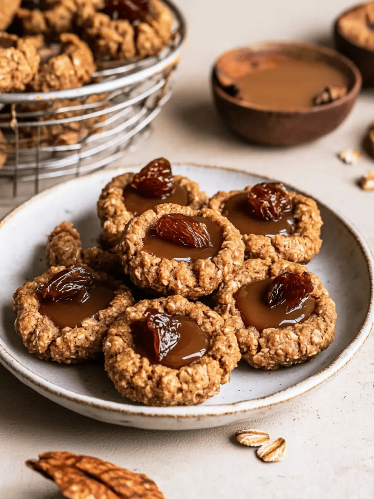 Pumpkin Spice Oatmeal Thumbprint Cookies with Date Caramel Bliss 3 Pumpkin Spice Oatmeal Thumbprint Cookies with Date Caramel
