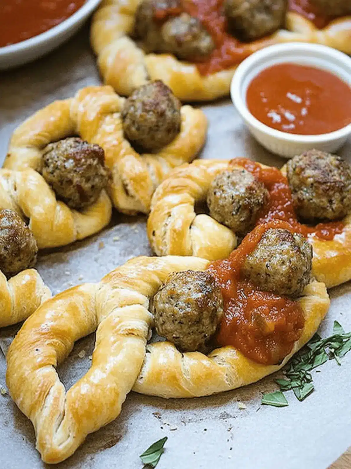 Meatball Breadstick Skewers