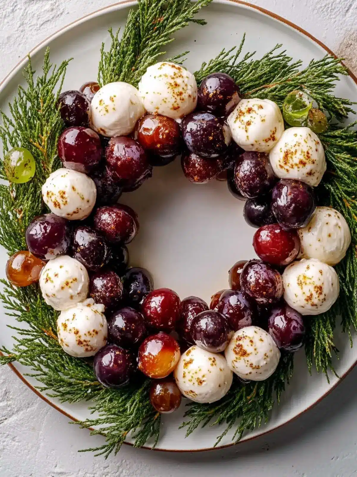 Burrata and Roasted Grape Holiday Wreath for Festive Feasts 3 Burrata and Roasted Grape Holiday Wreath