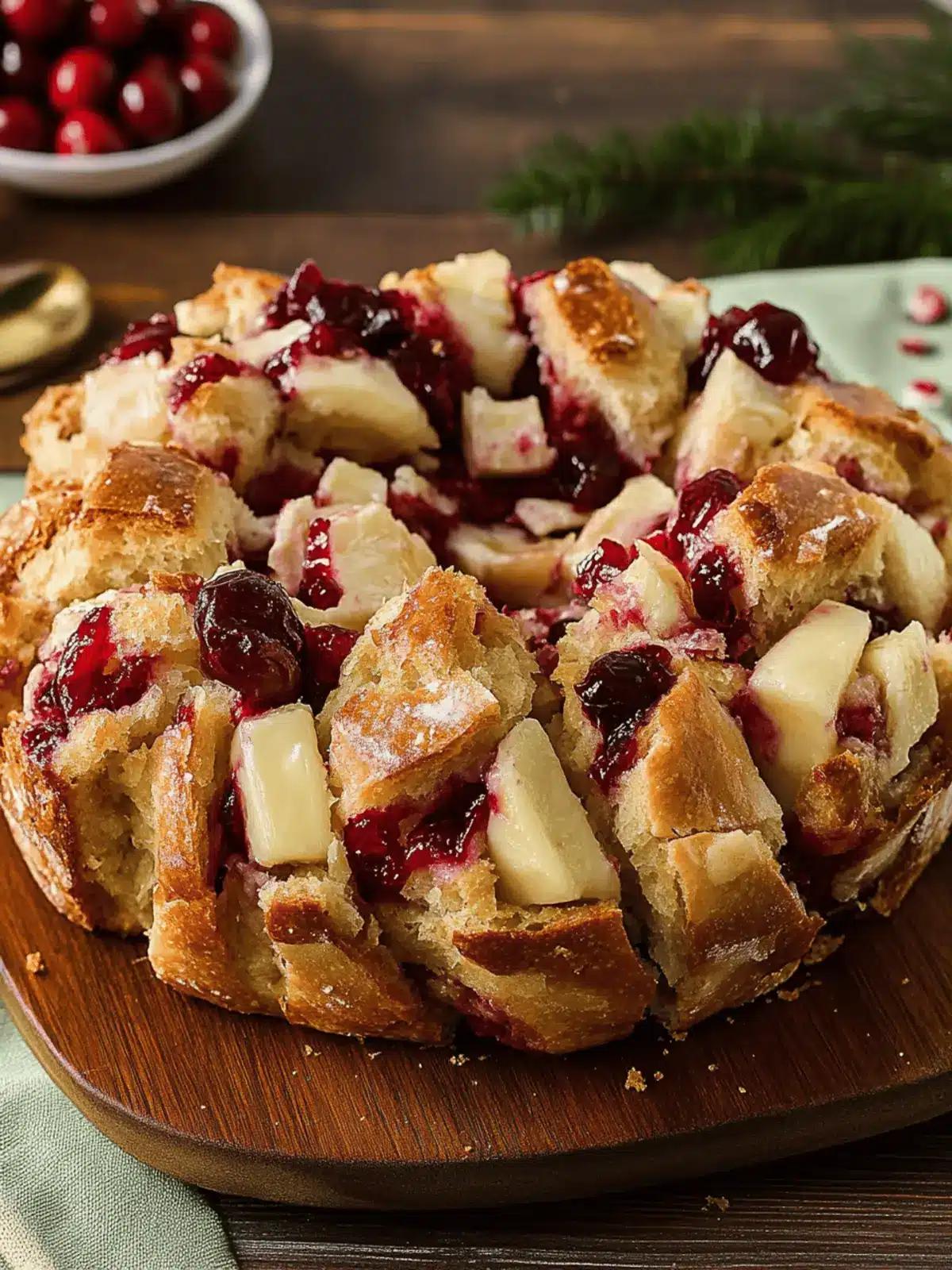 Cranberry Brie Pull-Apart Bread to Wow Your Guests Today 2 Cranberry Brie Pull-Apart Bread