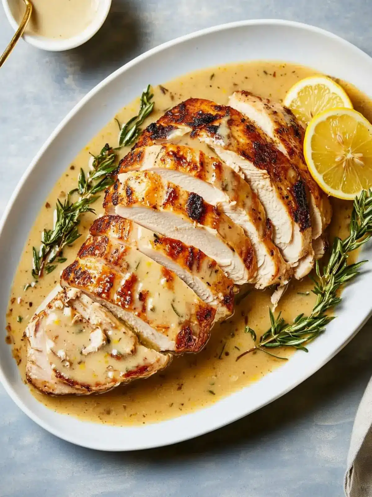 Slow-Cooker Turkey Breast With Lemon-Garlic Gravy