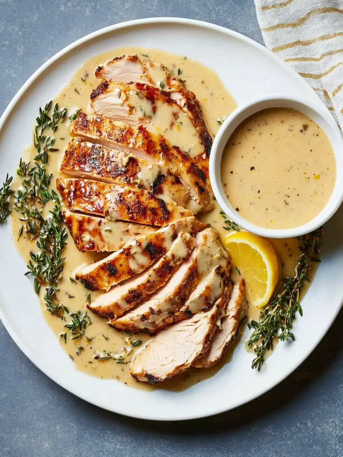 Slow-Cooker Turkey Breast With Lemon-Garlic Gravy