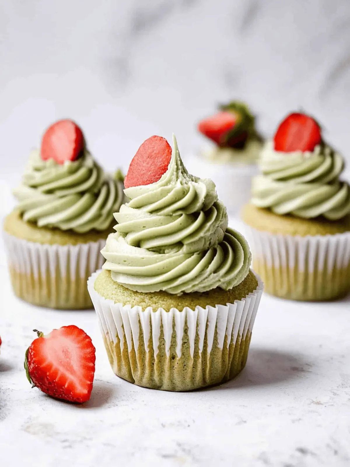 Matcha Cupcakes with Whipped White Chocolate Bliss 3 Matcha Cupcakes with Whipped Matcha White Chocolate Ganache