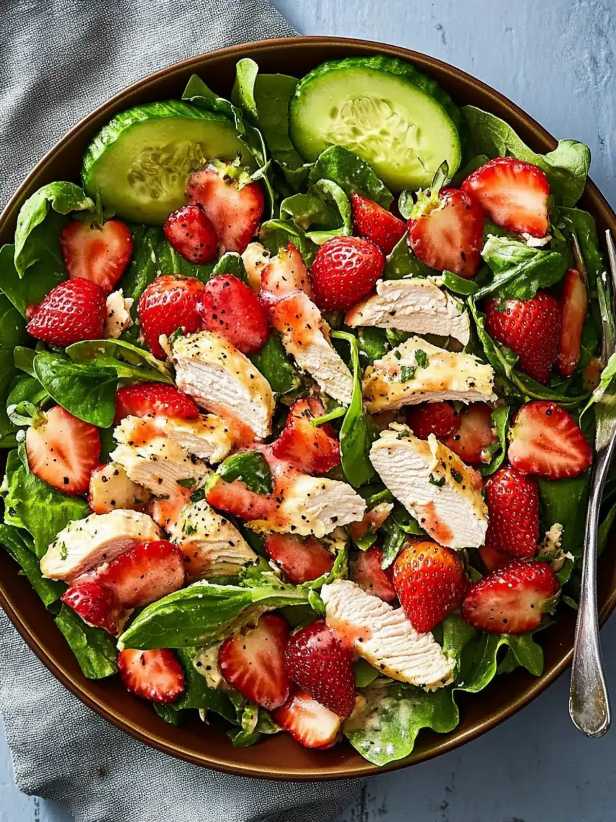 Refreshing Summer Chicken Salad with Strawberry Vinaigrette Recipe 3 Summer Chicken Salad with Strawberry Vinaigrette