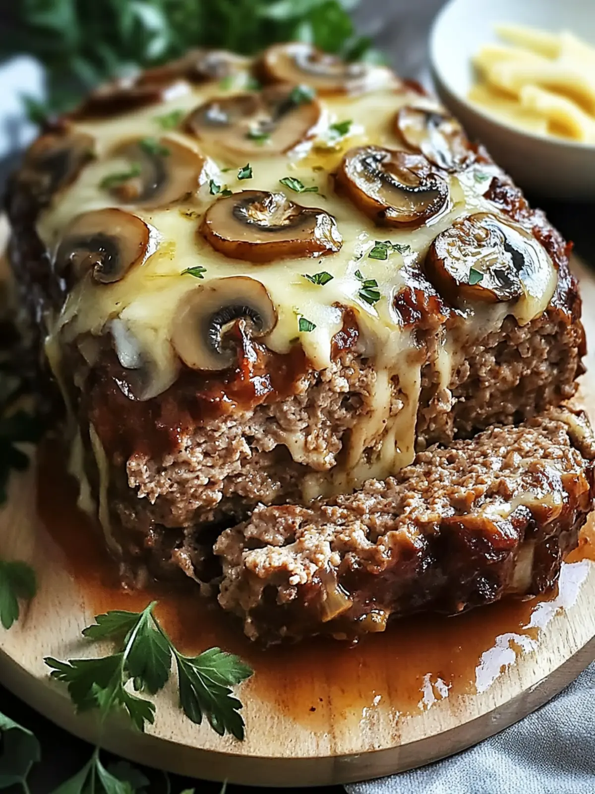 Mushroom Swiss Cheese Meatloaf