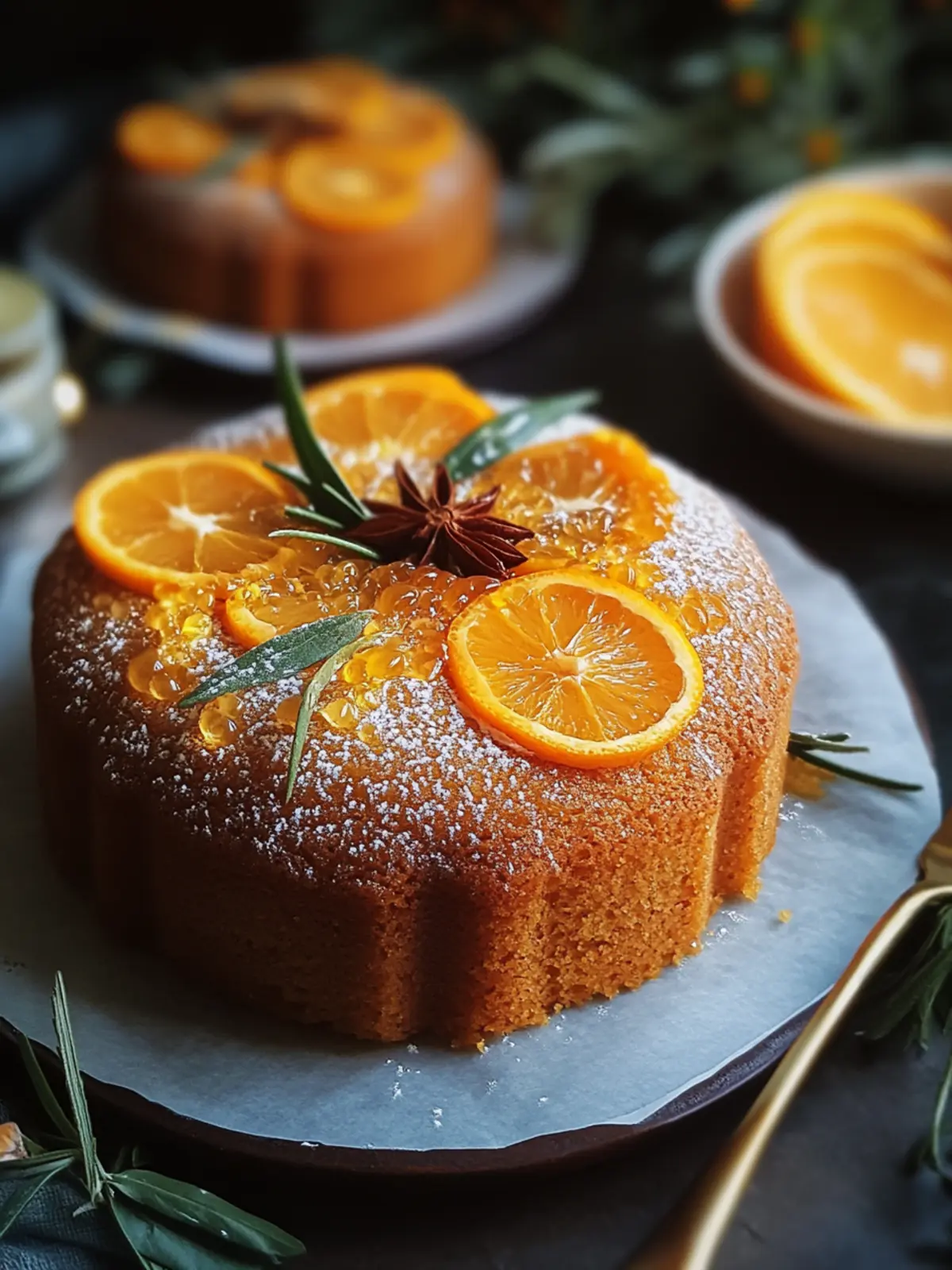 orange ginger honey cakes