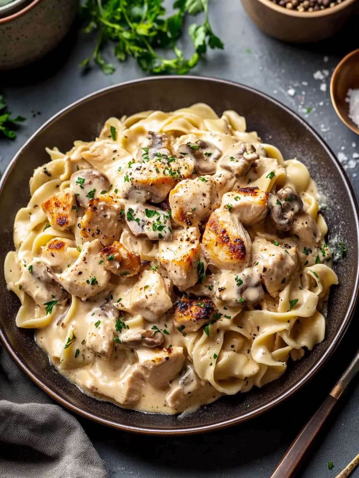 Rich Chicken Stroganoff