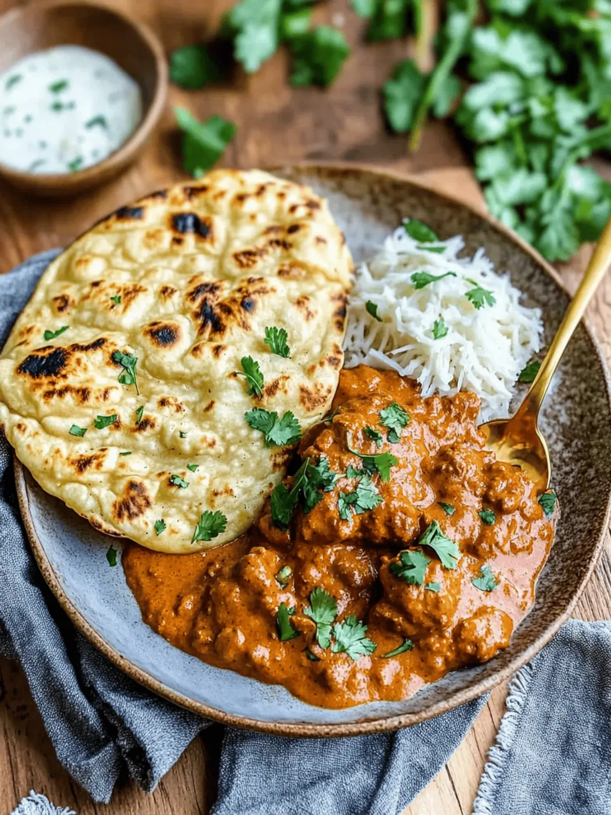 Spice Up Dinner: Creamy Butter Chicken with Naan Delight 2 Butter Chicken with Naan