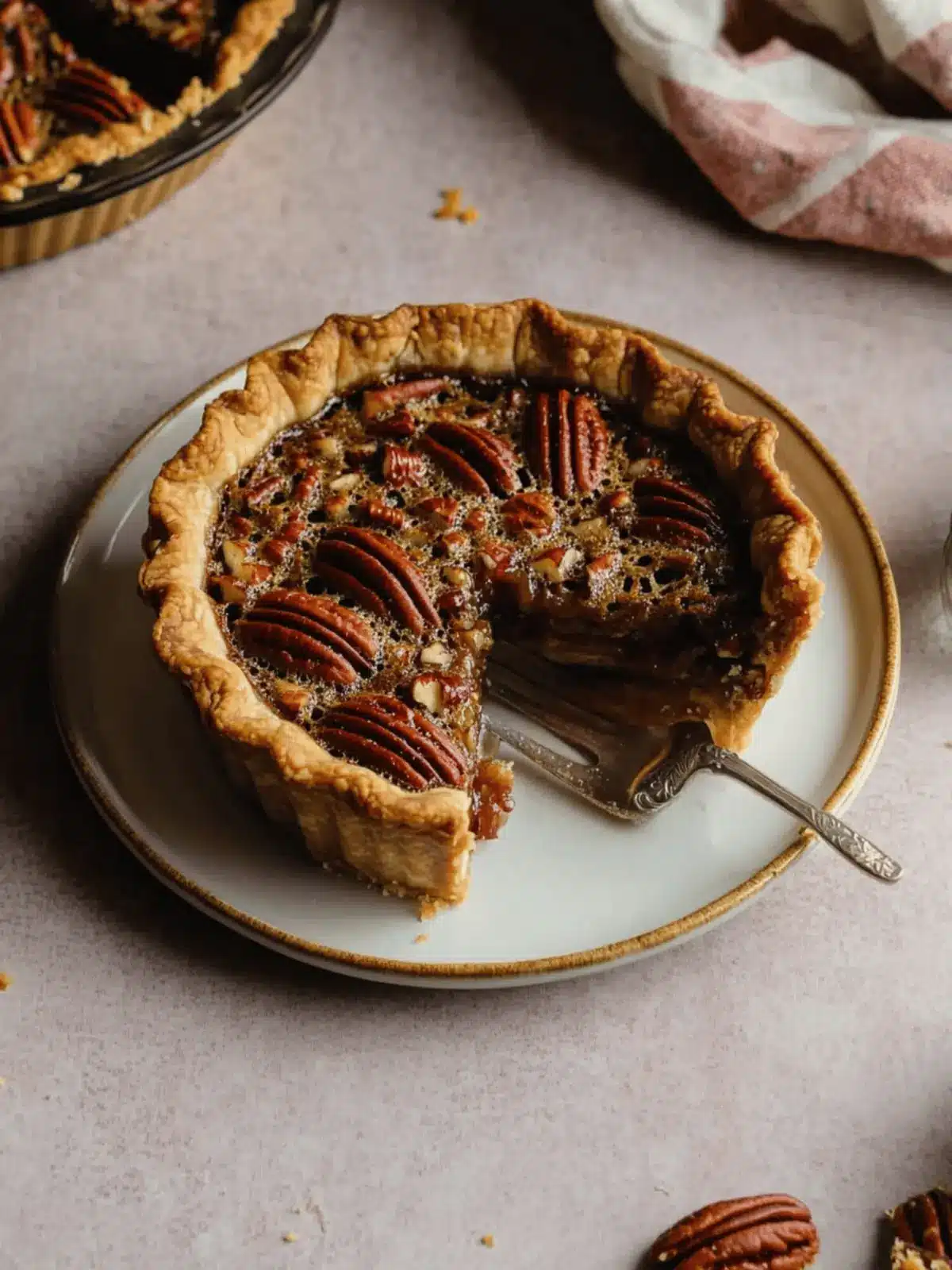 Maple Bourbon Pecan Pie in a Gluten-Free Crust