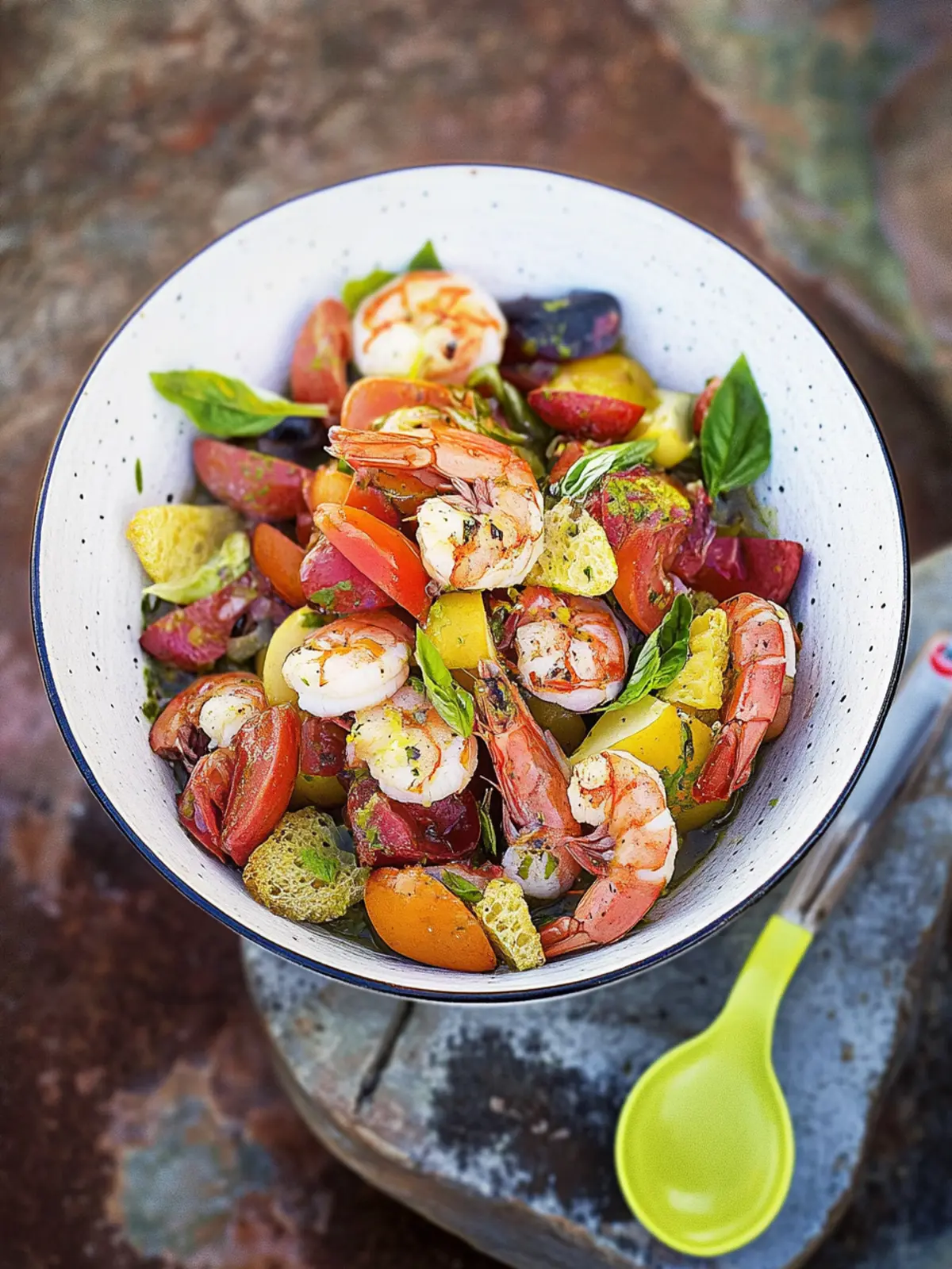 Prawn panzanella
