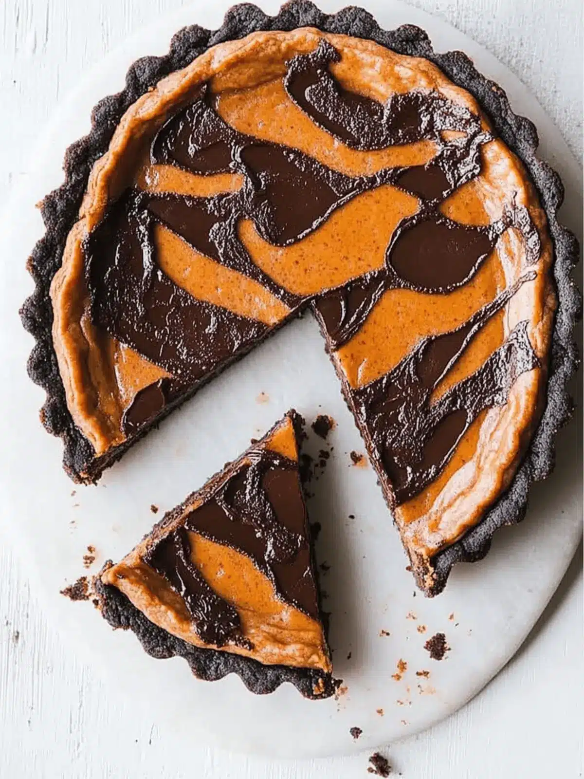 Decadent Chocolate Swirl Pumpkin Tart for Fall Bliss 4 Chocolate Swirl Pumpkin Tart