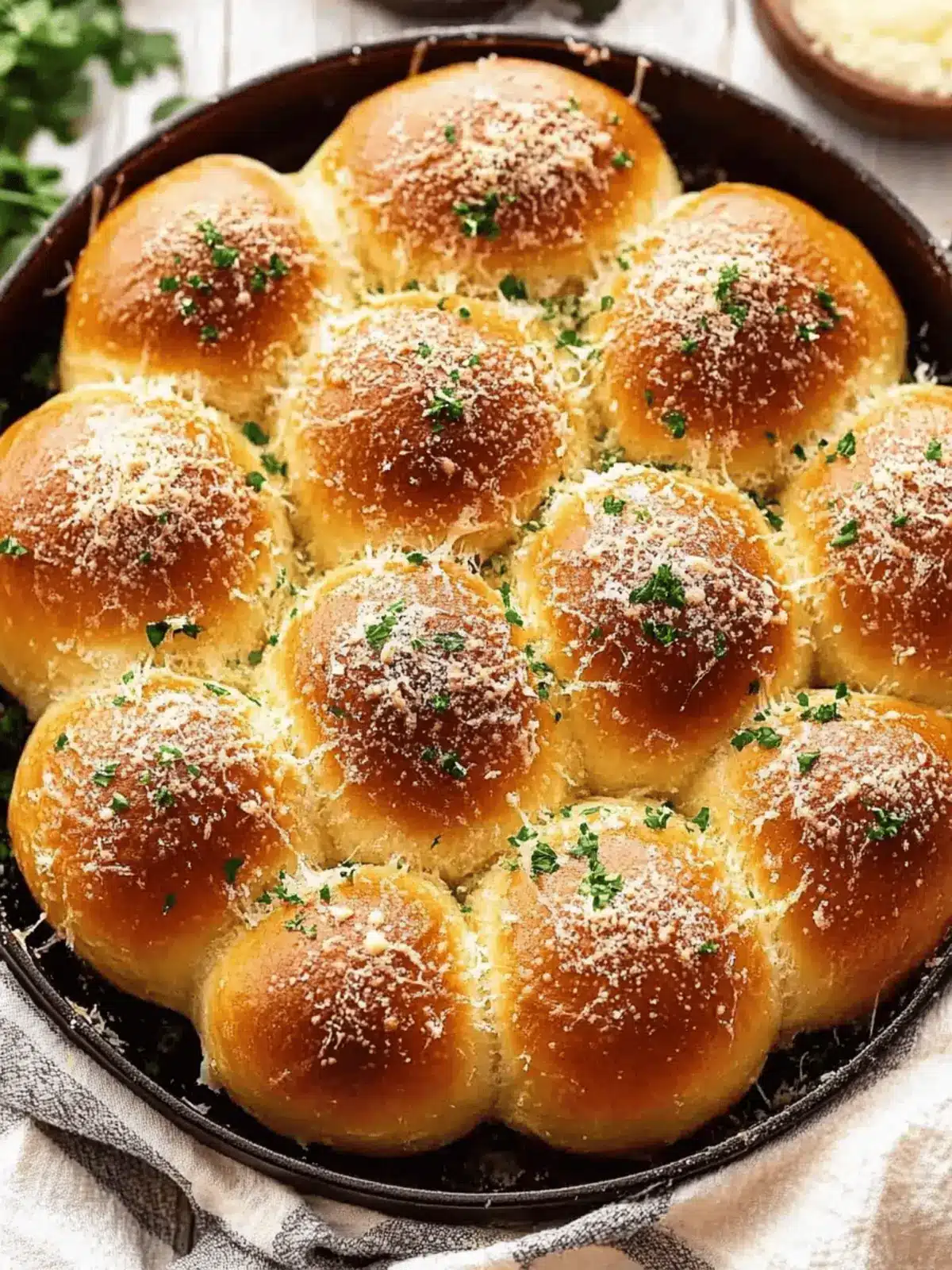Buttery Soft Parmesan Pull-Apart Rolls