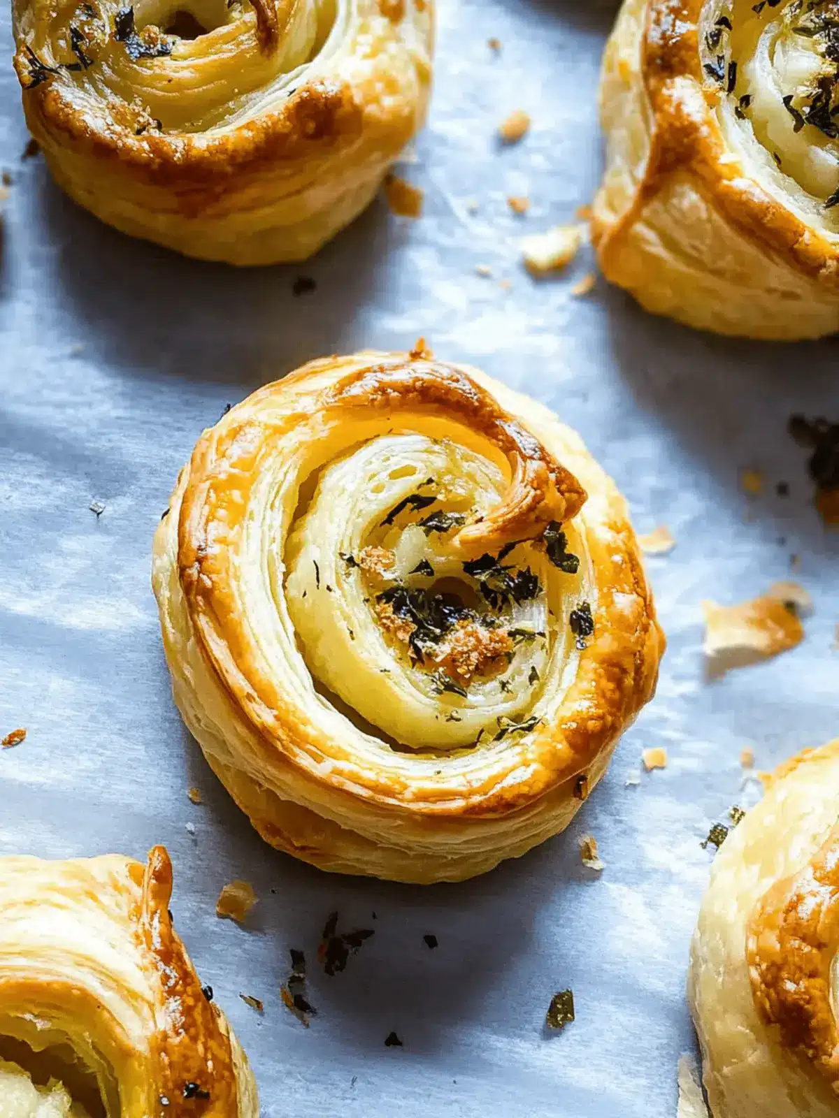 Garlic Puff Pastry Swirls: Perfect Party Finger Foods 3 Garlic Puff Pastry Swirls