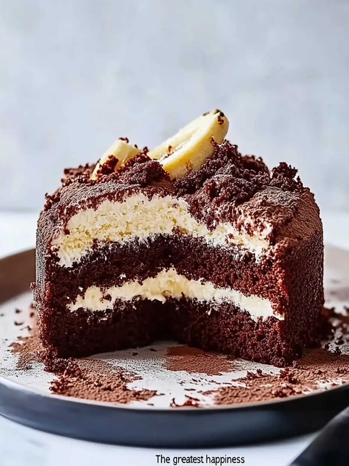 Chocolate banana cake  The greatest happiness 