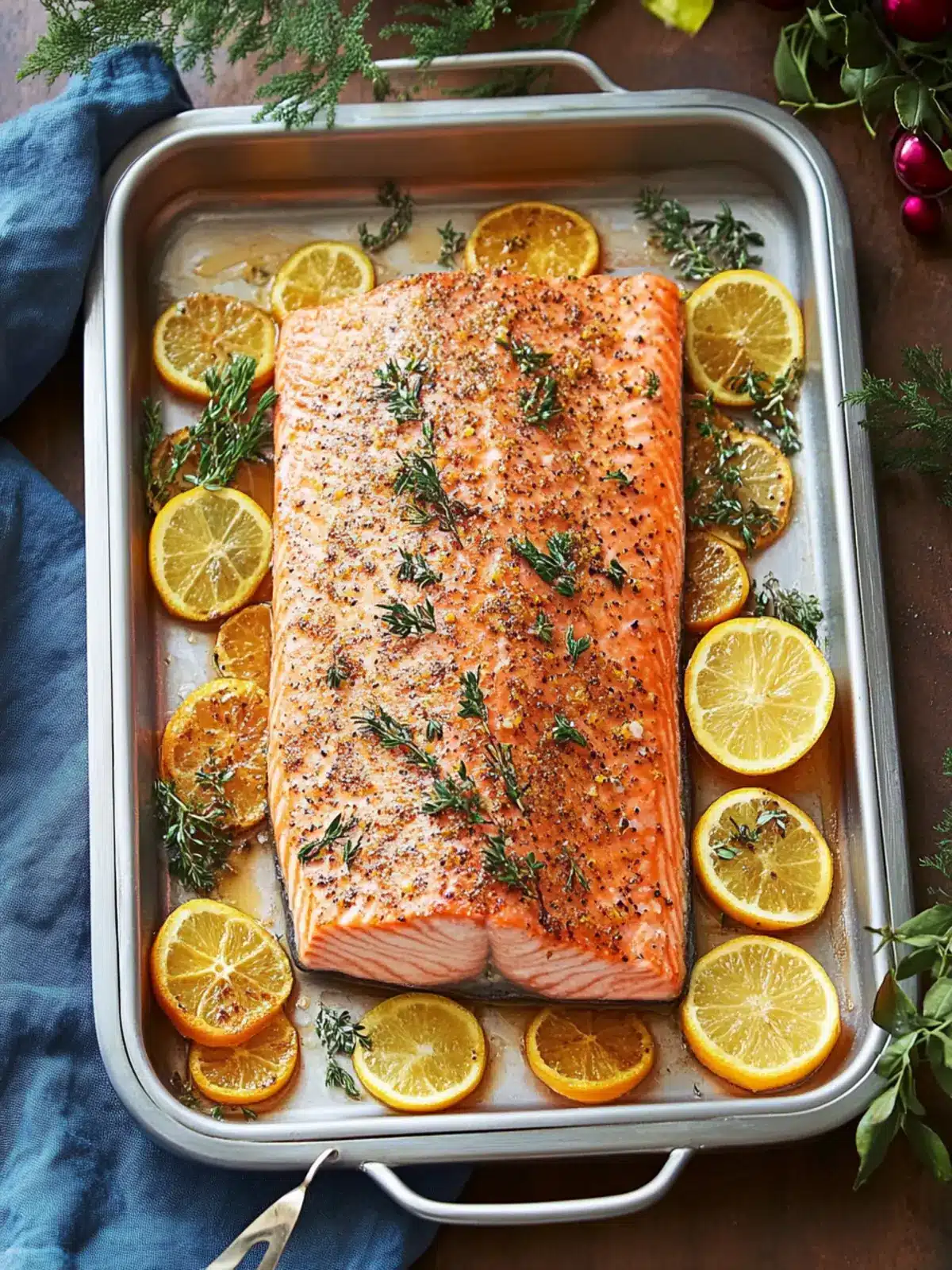 Citrus-Roasted Salmon- christmas dinner ideas