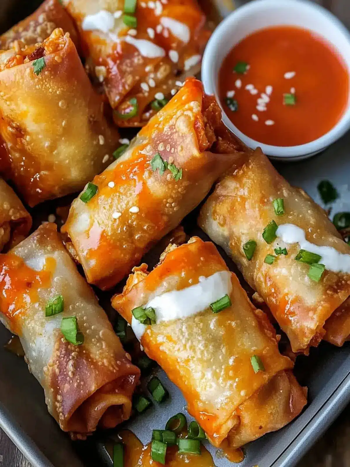Buffalo Chicken Egg Rolls