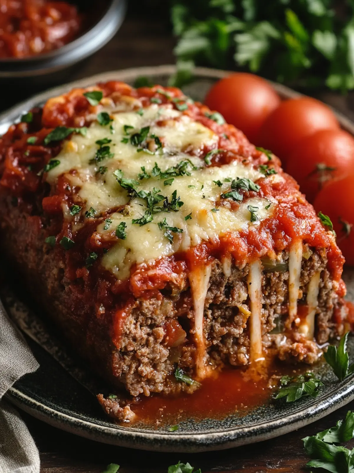 Stuffed Italian Meatloaf: Cozy Comfort with a Cheesy Twist 3 Stuffed Italian Meatloaf