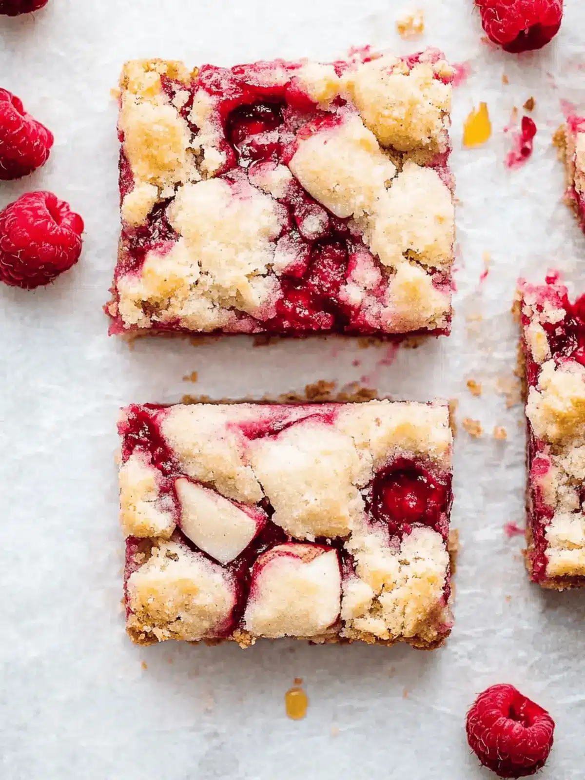 Raspberry Crumb Bars with Almond